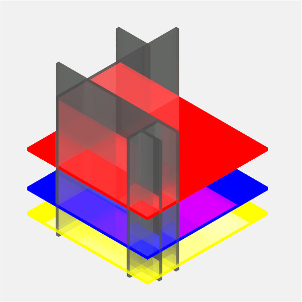 3D Mondrian　モンドリアン3D　ICHIRO design, Inc.｜田中一郎デザインオフィス