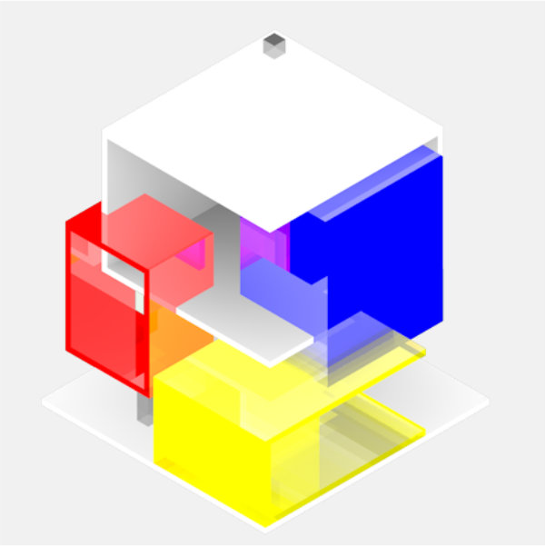 3D Mondrian　モンドリアン3D　ICHIRO design, Inc.｜田中一郎デザインオフィス