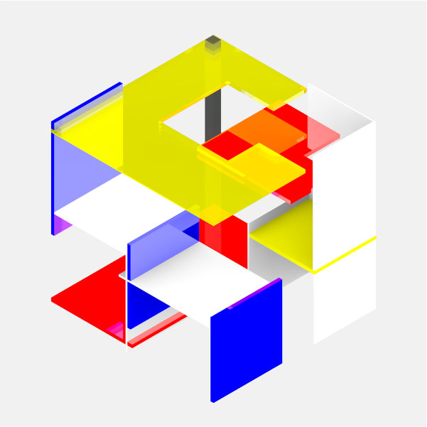 3D Mondrian　モンドリアン3D　ICHIRO design, Inc.｜田中一郎デザインオフィス